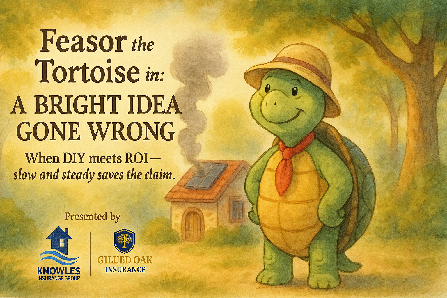 Feasor Goes Solar — An Insurance Claim Story from Oak Hollow feasor bright idea gone wrong cover image